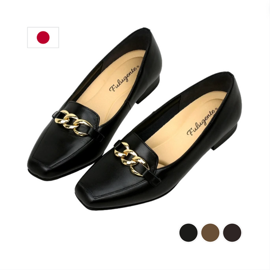 Comfortable Real Leather Non Slip Loafers with Low Heels (Japanese Craftsmanship)